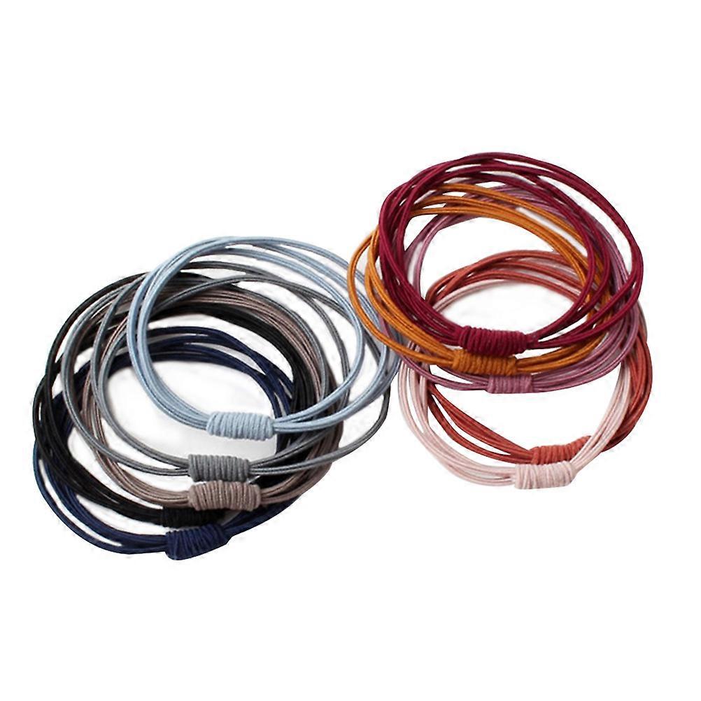 Ponytail Hair Ties High Elasticity Accessories for Girls Adjustable Hair Bands Assorted Color 10Pack