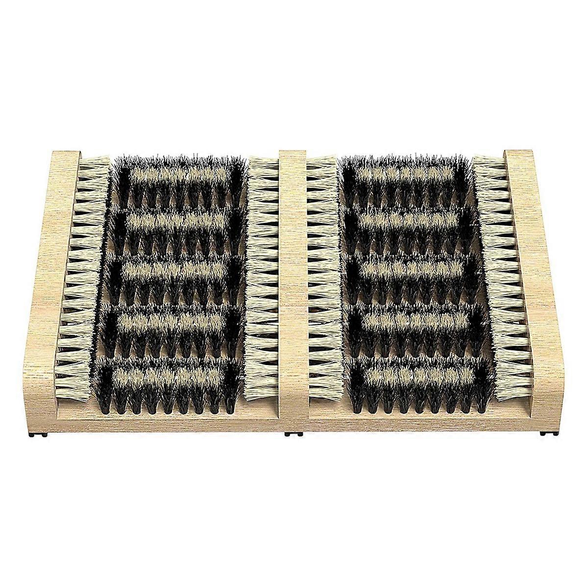 Boot Scraper Brush,Flat Door Scrubber Mat,All Weather Shoes & Boots Cleaner, Removes Snow, Sand and