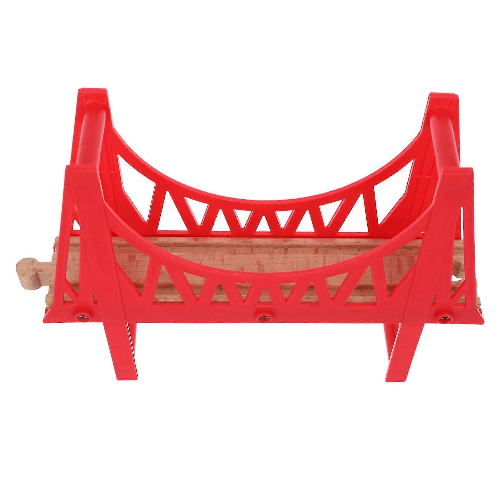 Doubledecker wooden railway bridge DIY model, compatible with wooden railway sets