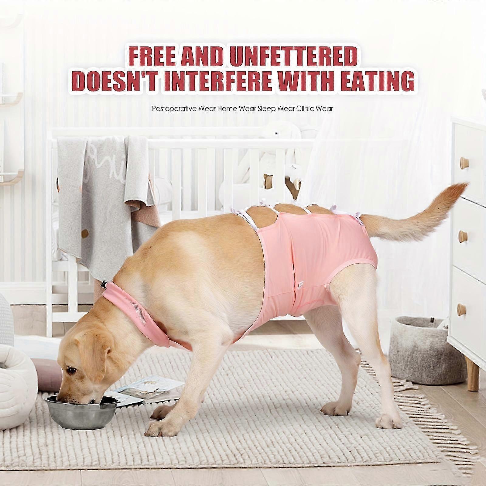 犬の回復服、去勢手術後の大型犬用のストラップ付き回復服