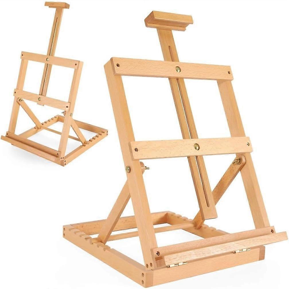 Foldable Artist Easel Stand Solid Wood Easel For Painting And Drawing On Canvas Or Sketchbook Natural Finish