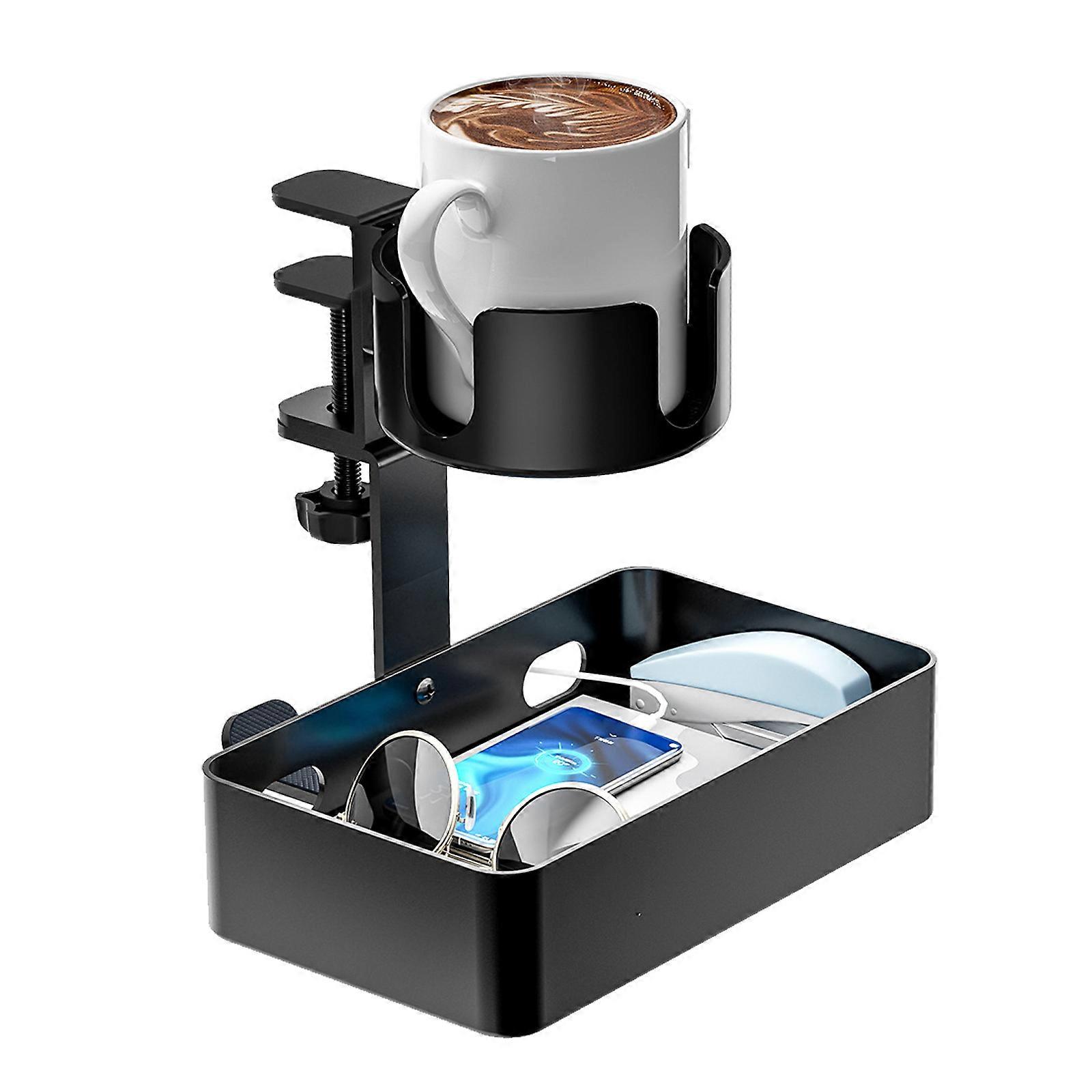 Rotatable Desk Controller Headphone Holder Cup Holder with Headphone Stand Controller Stand Gaming Accessories Multicolor