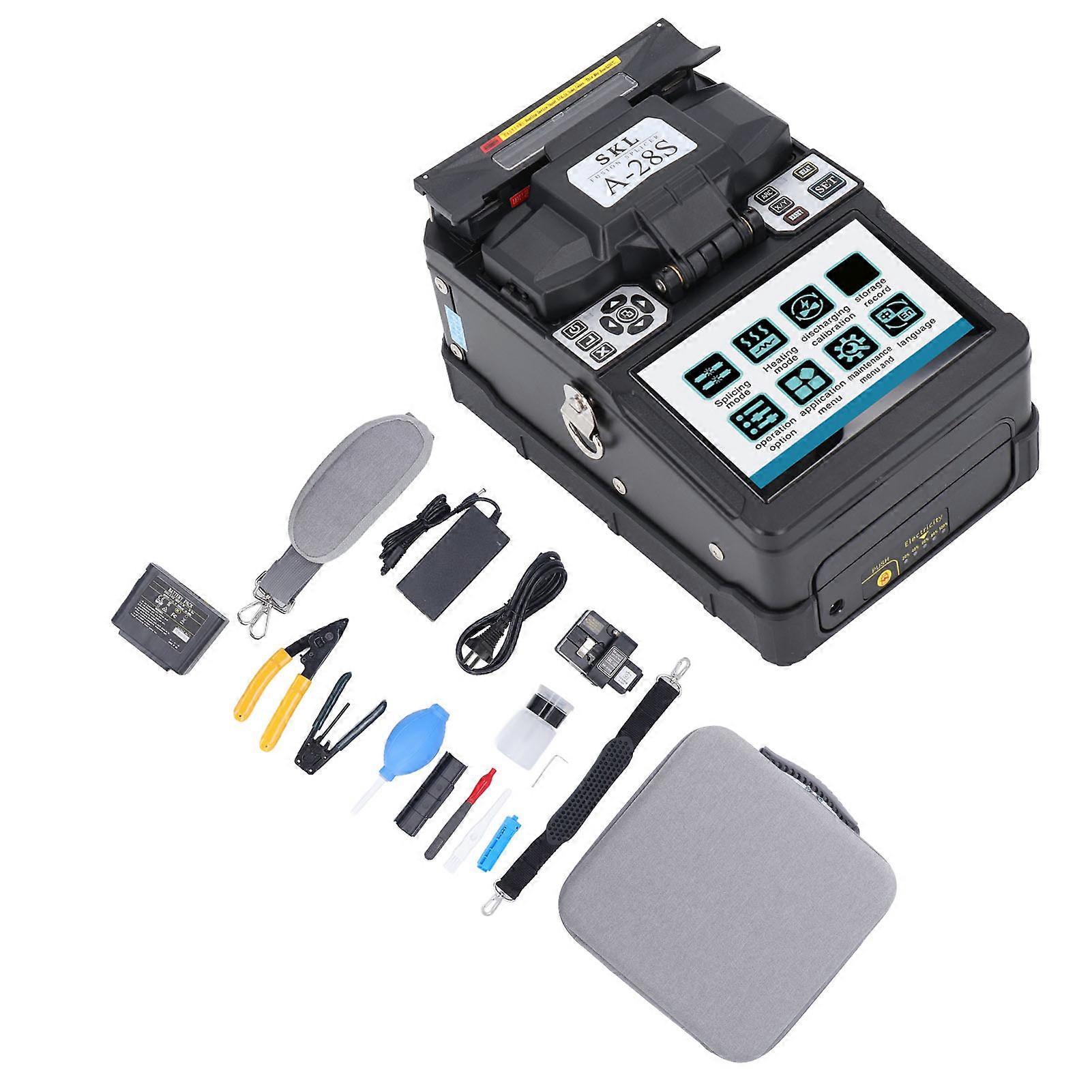 Fiber Fusion Splicer with Cutter 300X Magnification X Y Axes Automatic Optical Cable Splicing Machine 50/60Hz