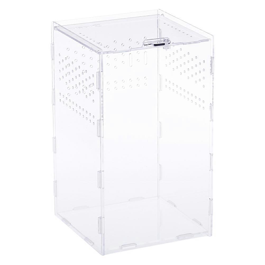 Durable Transparent Reptile Habitat Box with Ventilation for Lizards, Frogs, and Other Small Creatures