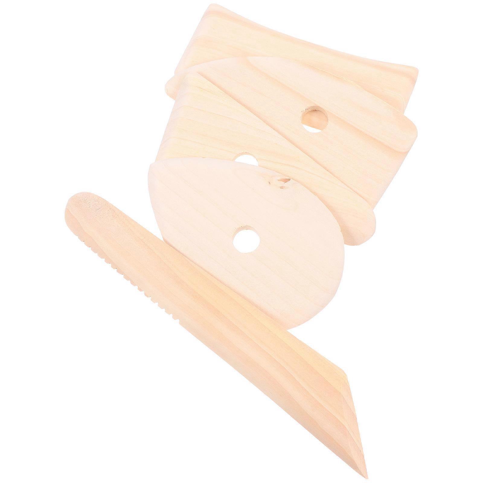Molding Clay Practical Design Pottery Modeling 5Pcs Light Brown For Diy Projects