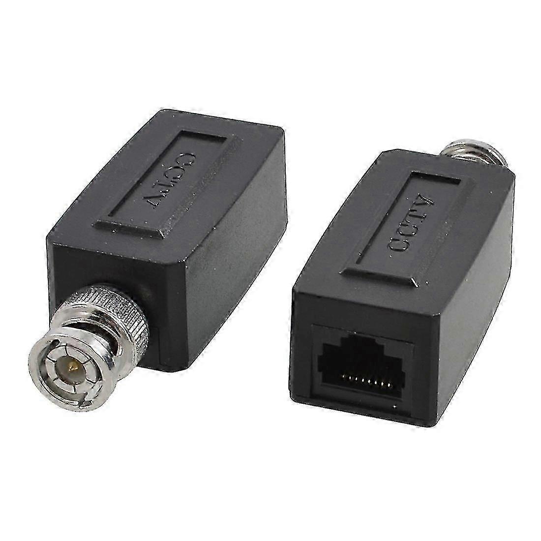 CCTV Camera Coax BNC RJ45 UTP Cat5 Active Video Balun Transceiver Pair