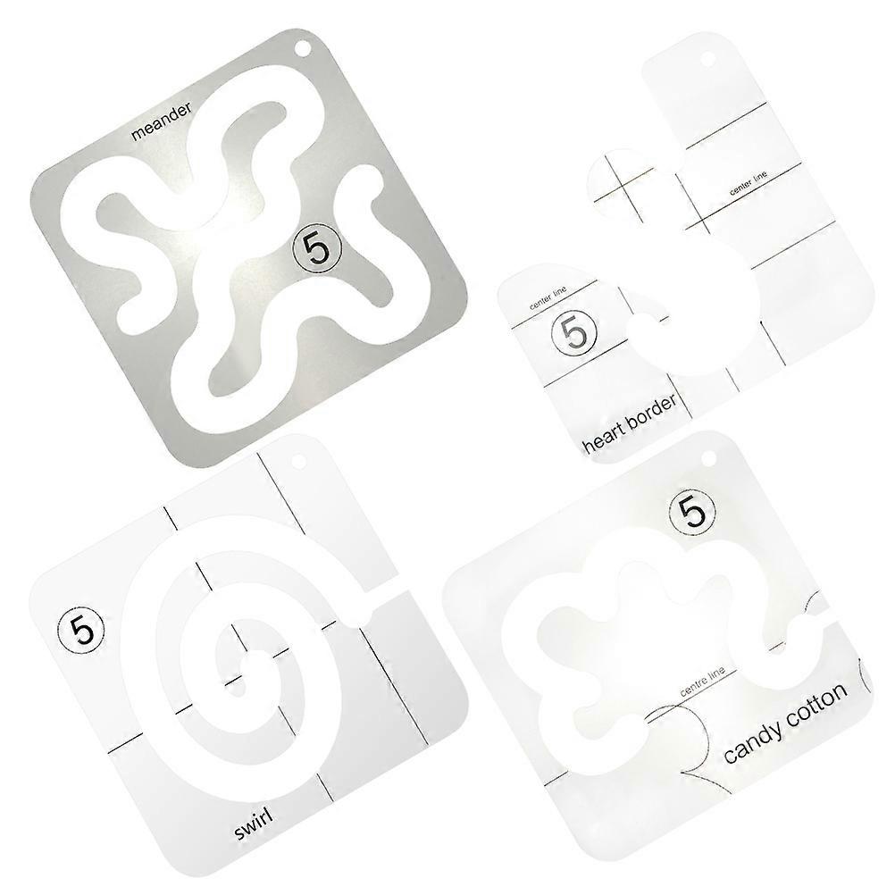 DIY Sewing Patchwork Tools Multi Acrylic Ruler for Clothing Quilting Stippling Patterns 4pcs