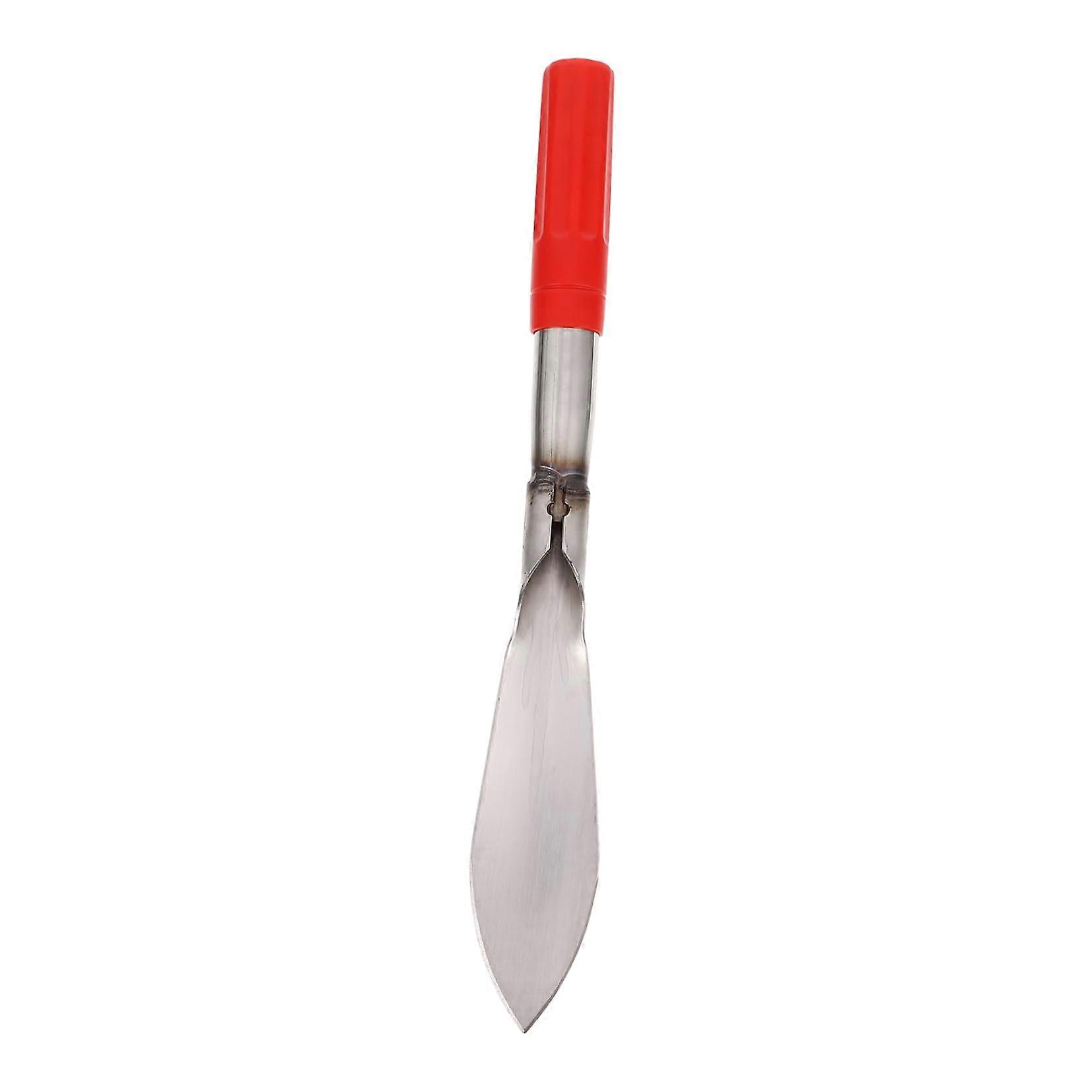 Multifunctional small garden shovel for weeding and planting, portable and durable for camping and farming.