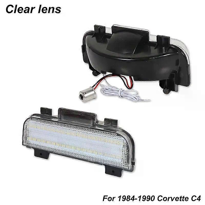 For Chevrolet Corvette C4 white Rear Tailgate Reverse Backup Lights Assemblies Red Tail,Brake & Rear Fog Lamps 1984-1990