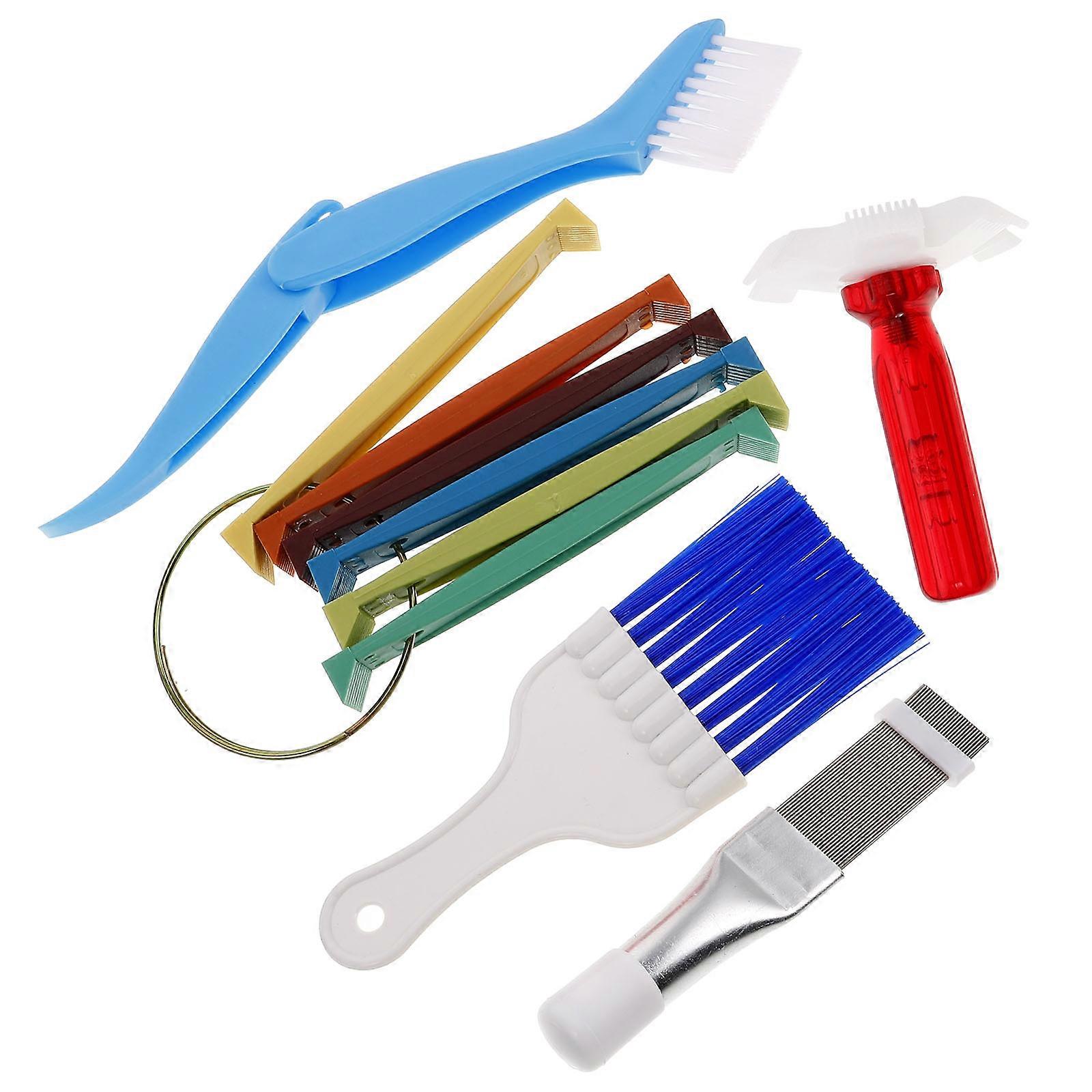Air Conditioner Fin Comb Cleaner Set with Coil Cleaning Brushes for Efficient Dust Removal in AC, Refrigerator, Evaporator, and Radiator Maintenance