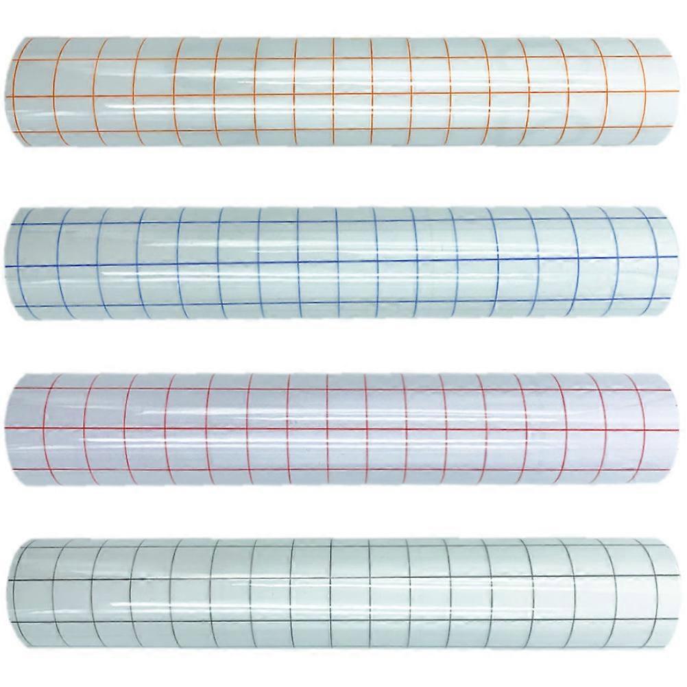 Transfer Film with Grid for Decoration 4 Sheets PET Material Assorted Color