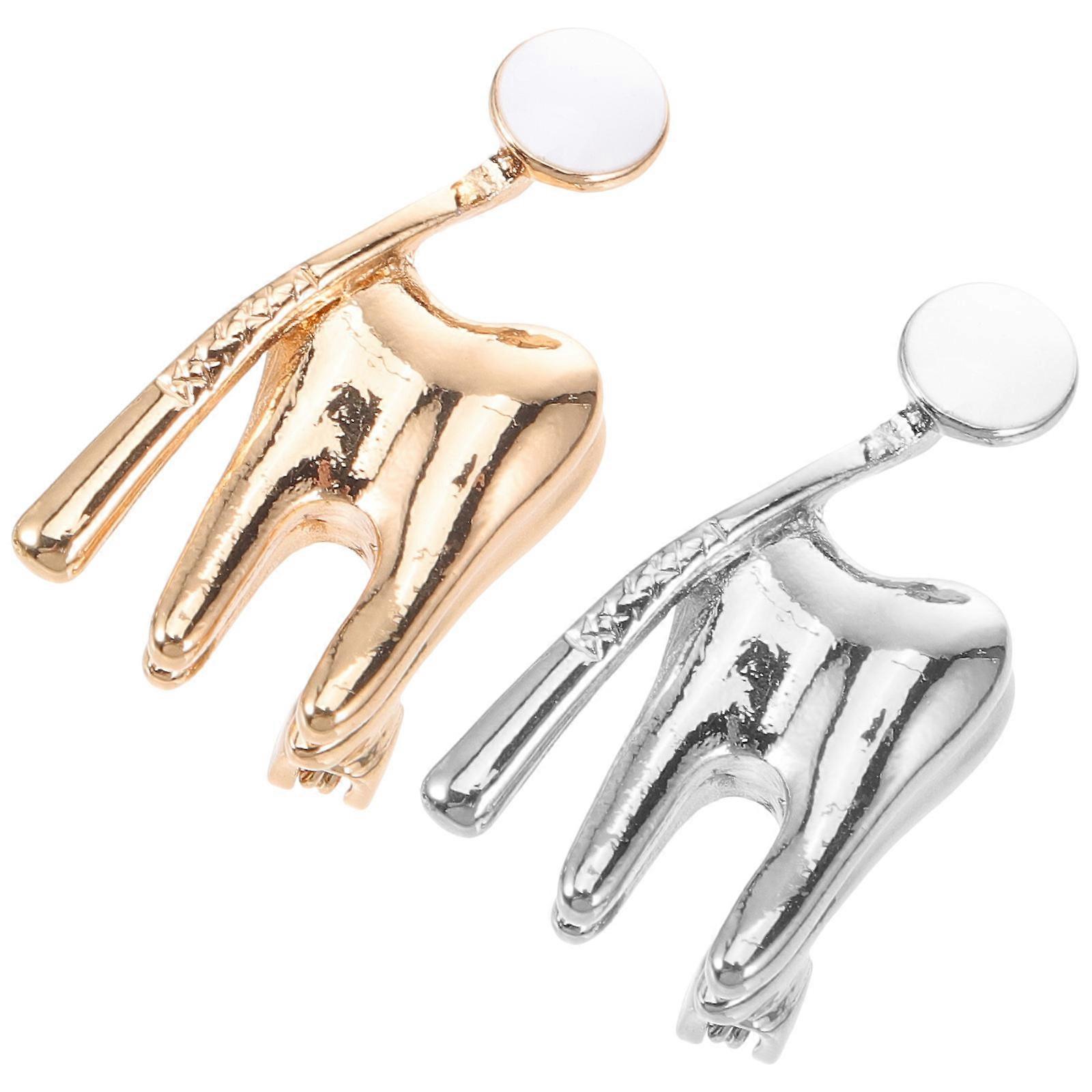 帽子服装飾看護師ギフトアソートカラーのための魅力的な合金歯形ブローチピン