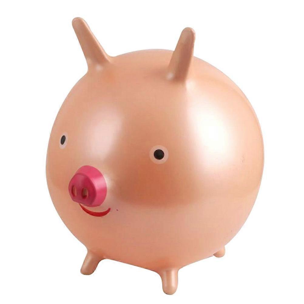 Rahat Saplı Kalınlaştırılmış PVC Atlama Topu, Açık Hava Eğlencesi, Egzersiz ve Denge Eğitimi için Karikatür Domuz Tasarımı