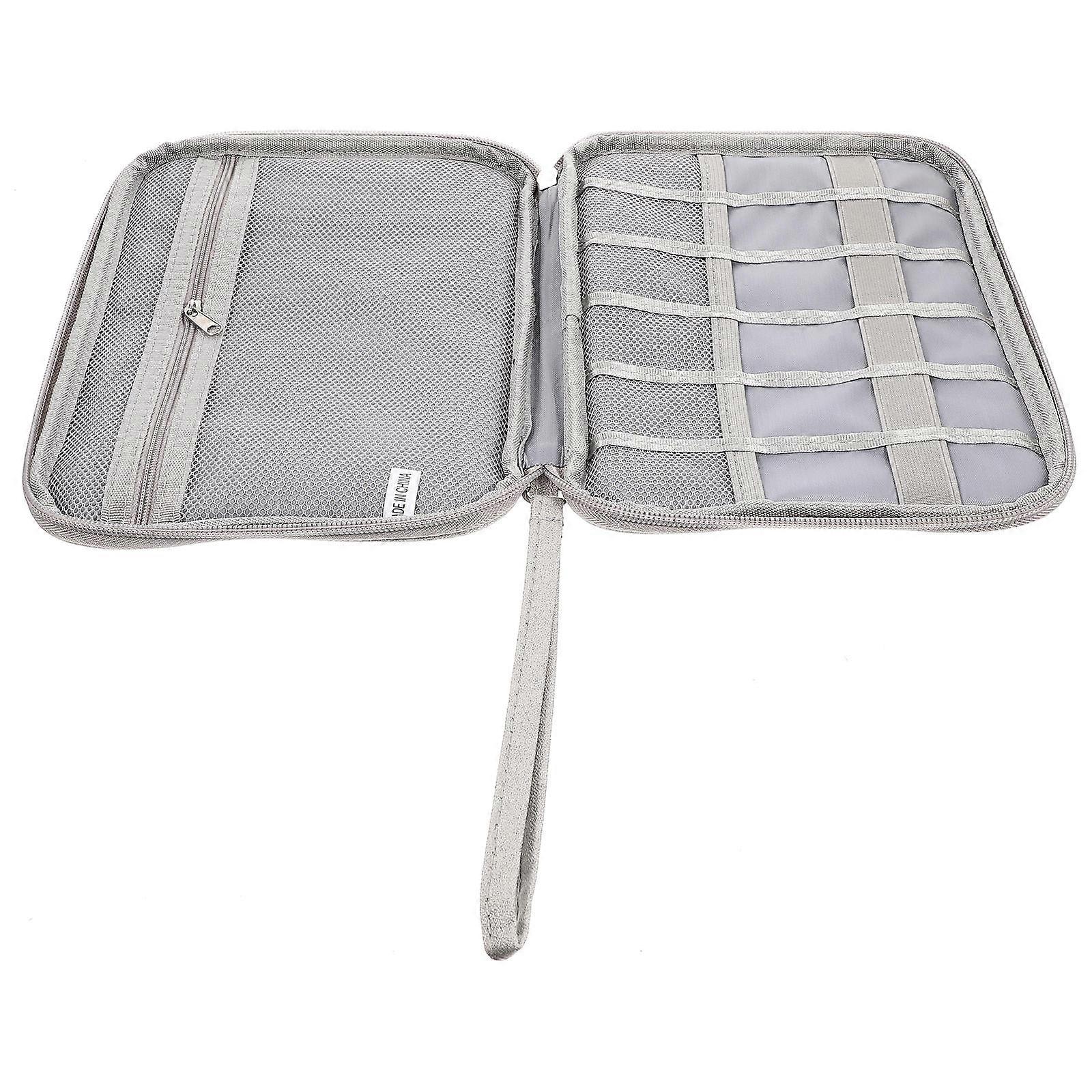 Compact Storage Pouch Organizer For Electronics Accessories Grey 2X18X24CM Lightweight 1Pack