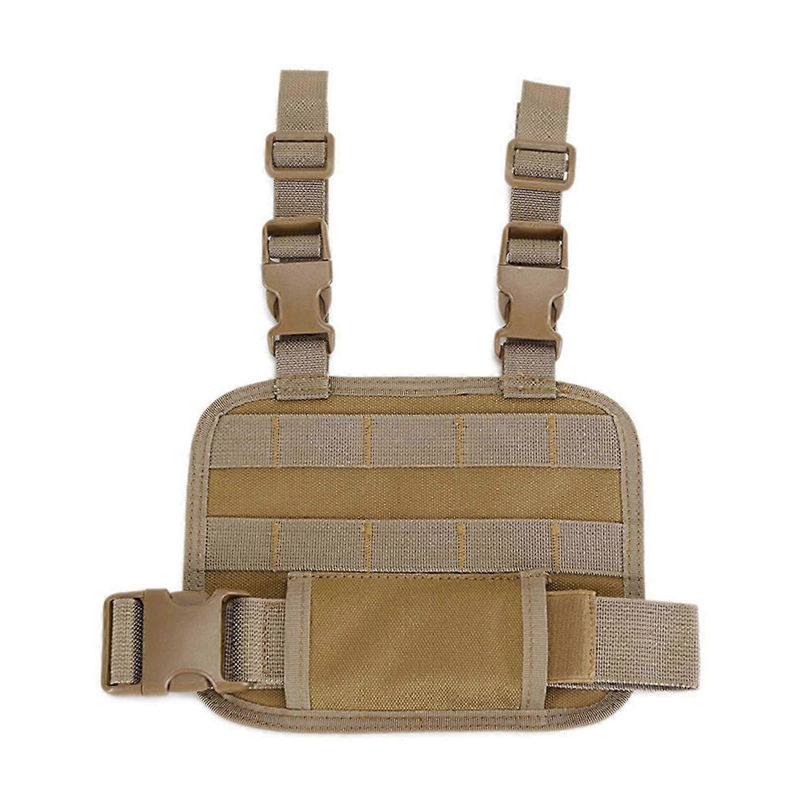 Adjustable Drop Leg Platform with Detachable Holsters, Universal Tactical Thigh Rig for Hunting Accessories in Khaki