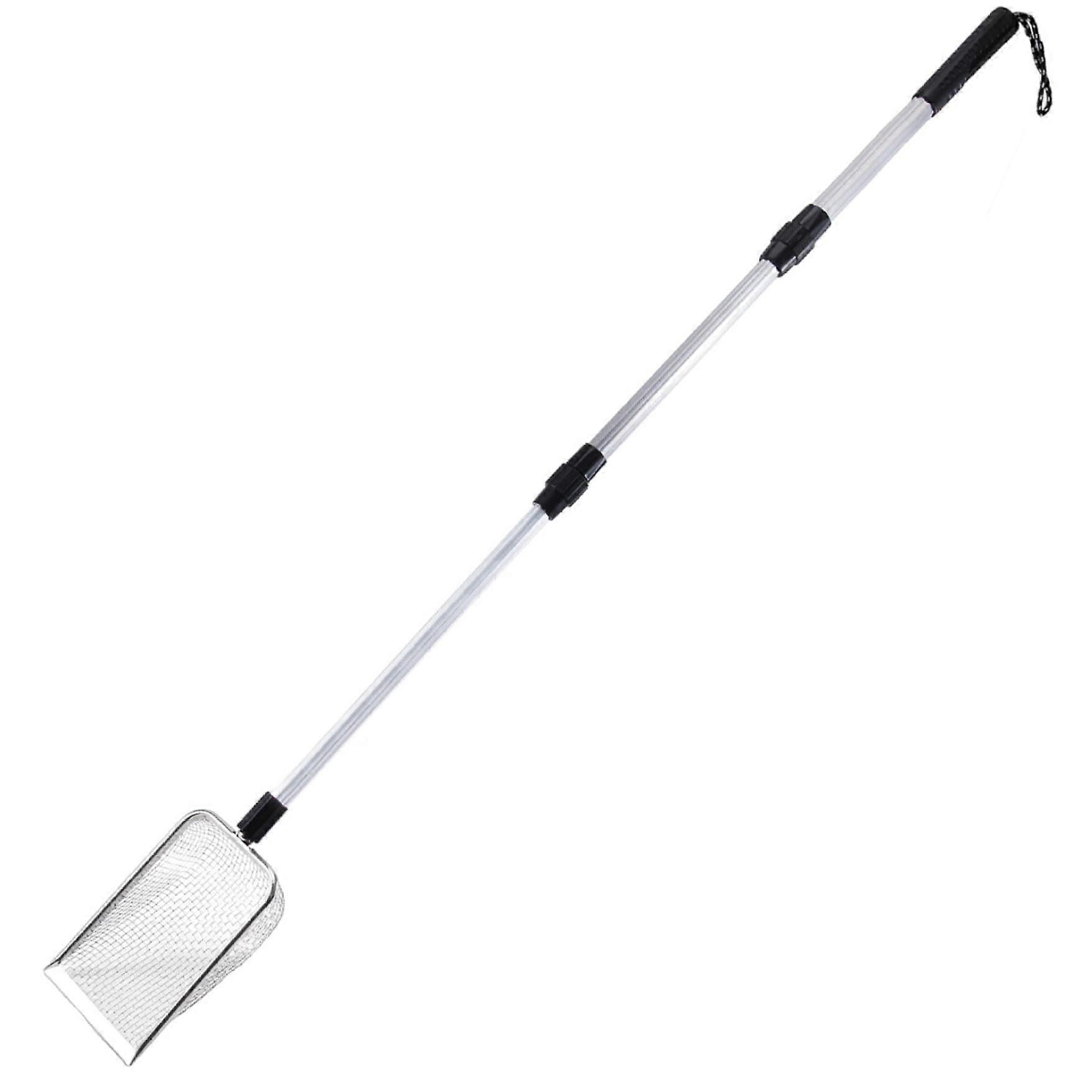 Adjustable 22–42 Inch Stainless Steel Chicken Poop Scoop with Fine Mesh