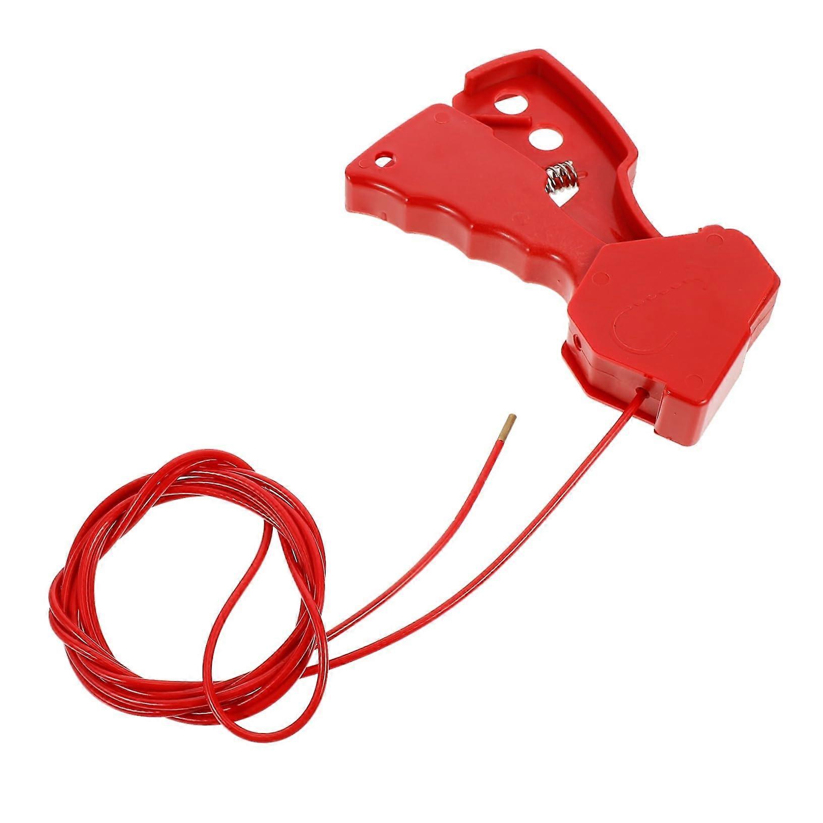 Adjustable steel safety cable lock with nylon coating for industrial applications