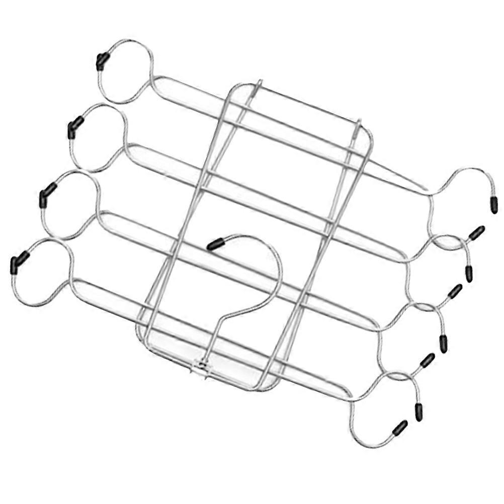 Bra Organizer Hanger with 8 Layers for Closet Made of Stainless Steel and PVC Silver Rotatable Foldable