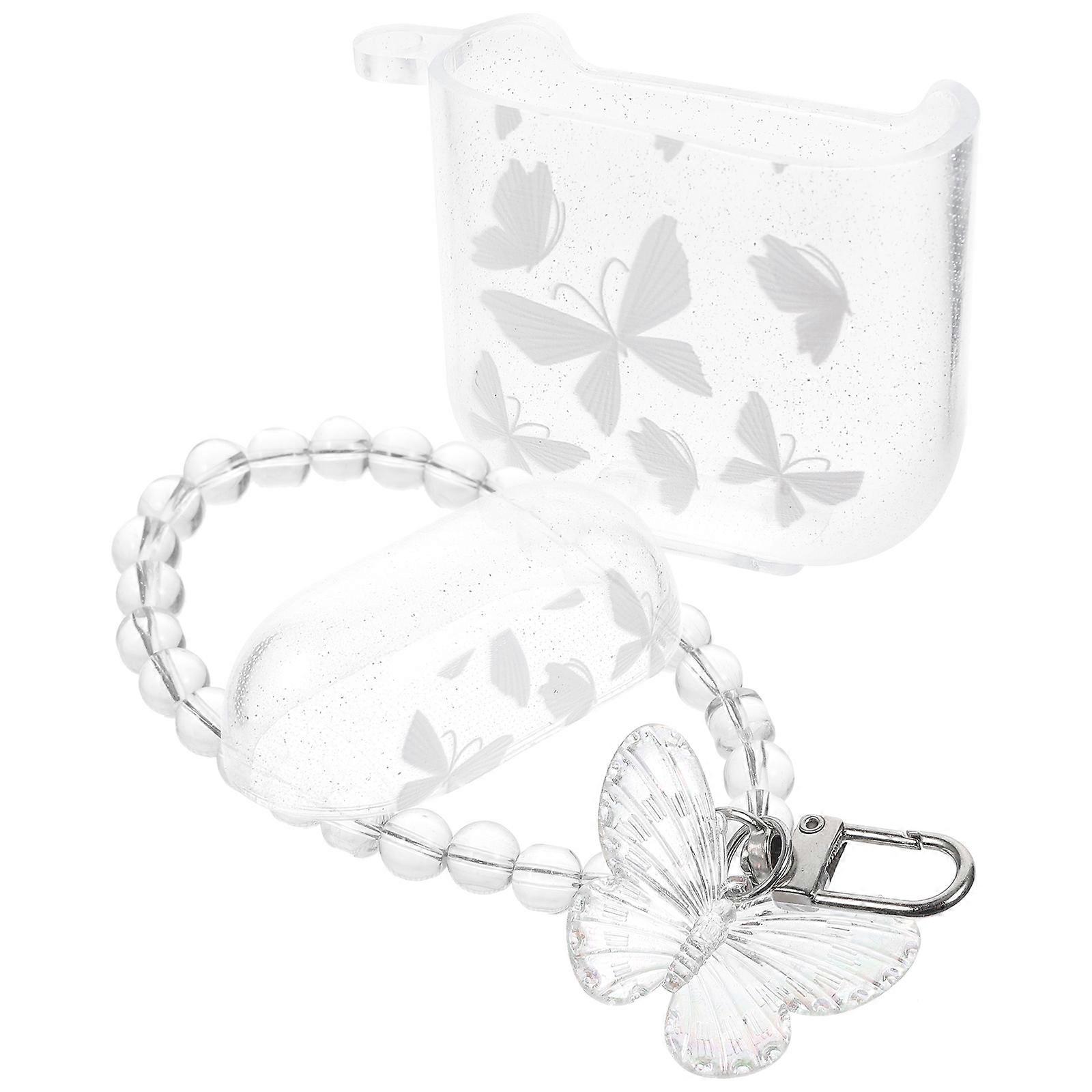 Earbuds Case Earbuds Protection Shell Beaded Chain Earbuds Cover Compatible With Airpods 1 2 Generation Daily Use Women Portable 1Pcs
