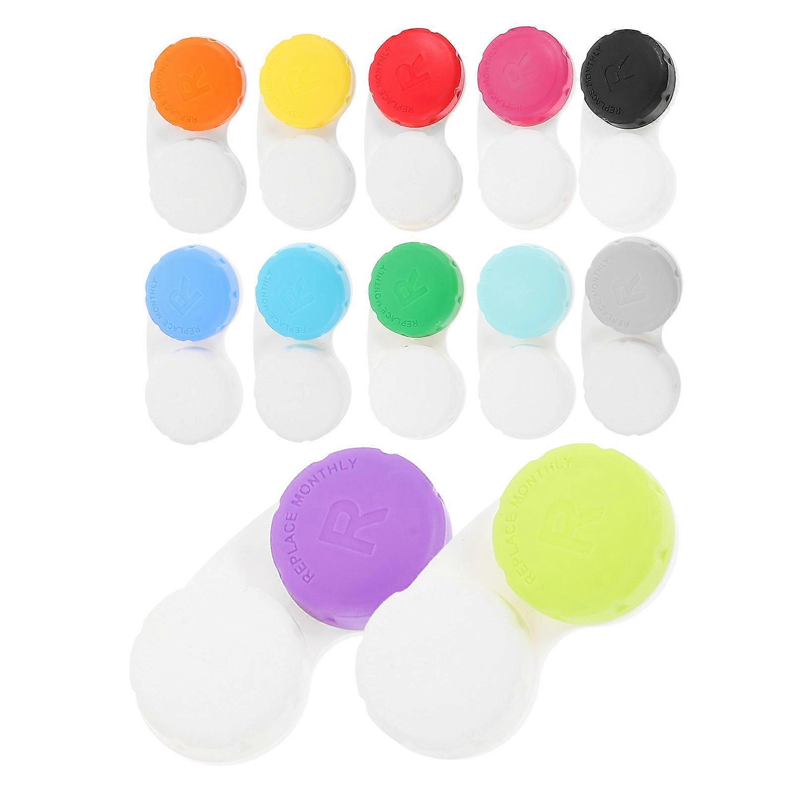 12PCS Leakproof Portable Lens Organizer Box for Women – Lightweight Cosmetic Case for Daily Use