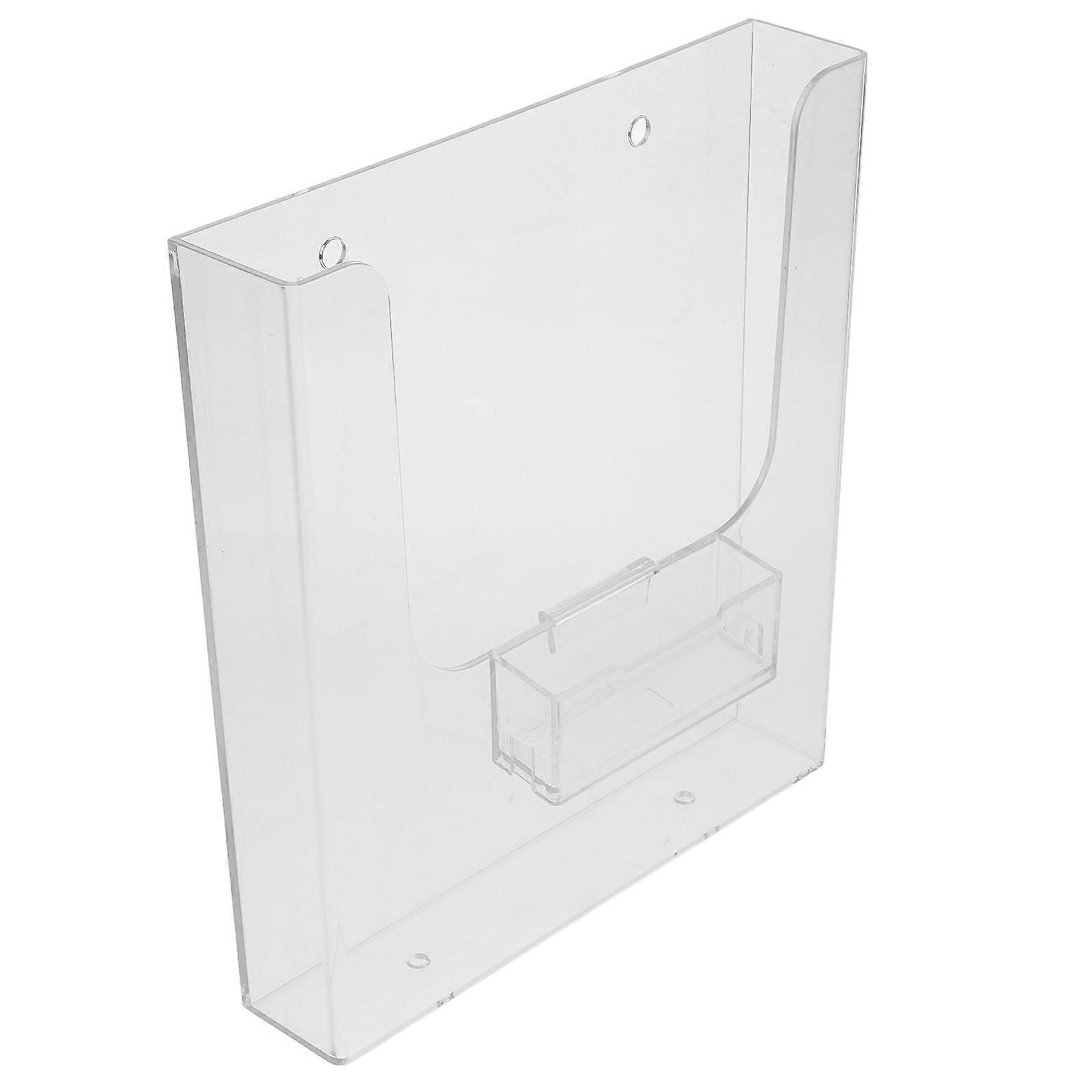 Hanging Magazine Rack Acrylic A4 File Holder For Commercial Use Rectangular Display 1Pack