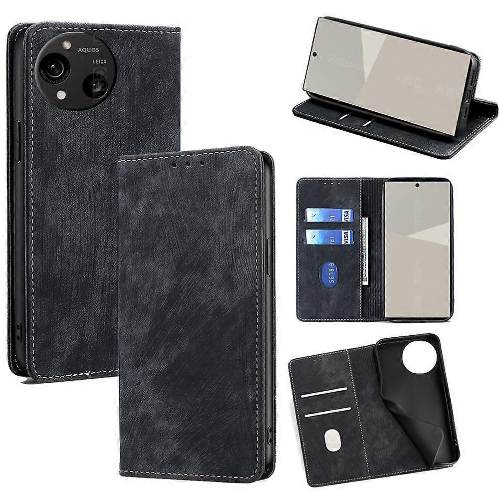 RFID Anti-theft Brush Magnetic Leather Phone Case