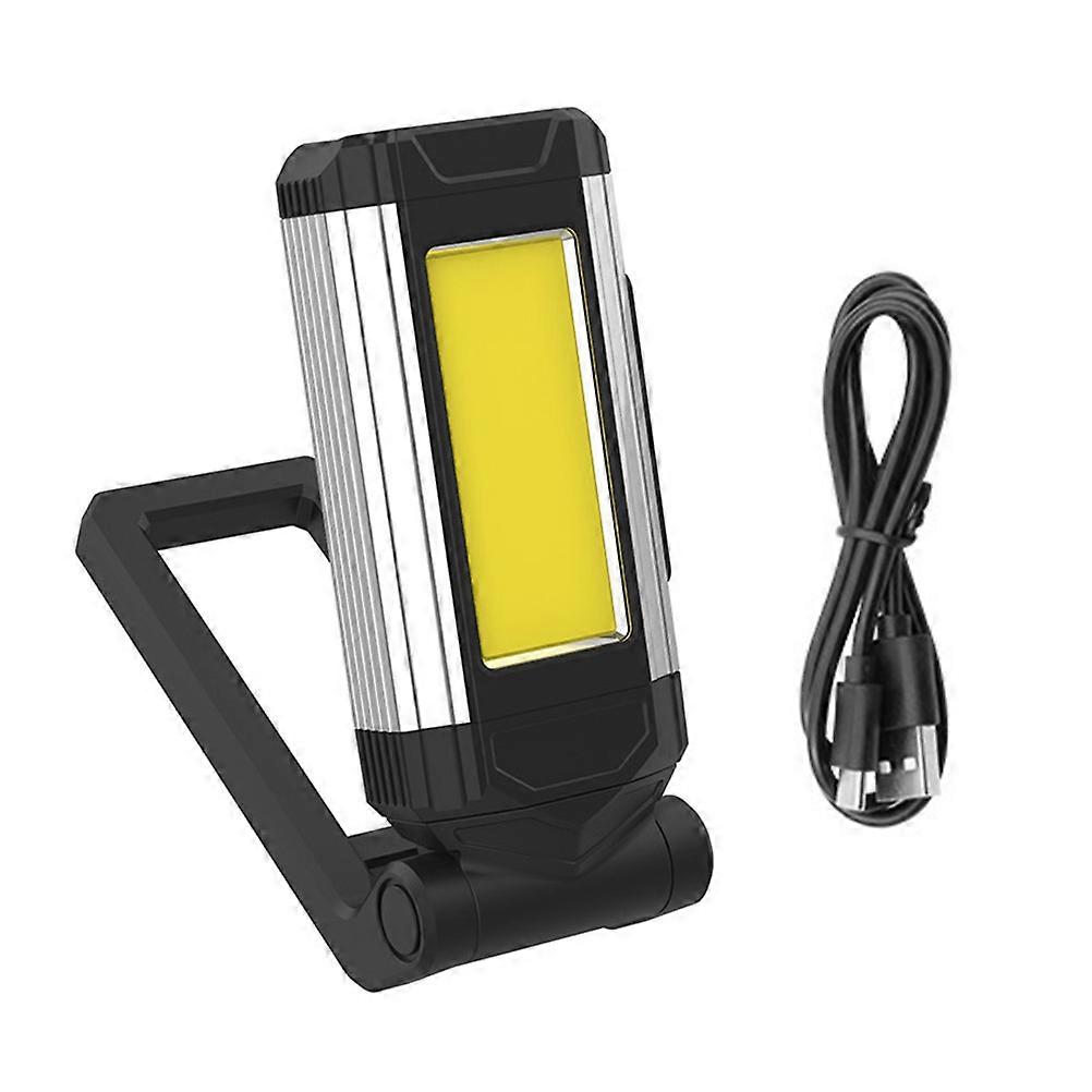 Portable Work Light Vehicle Maintenance Lamp Folding Bracket Silver Abs Aluminum 1Set