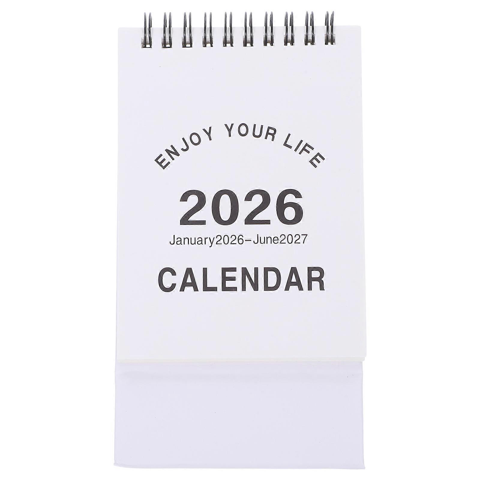 Mini Desk Calendar with Zodiac Horse Theme, Weekly Memo and Note Space, Easel Planner for Office, School and Personal Use