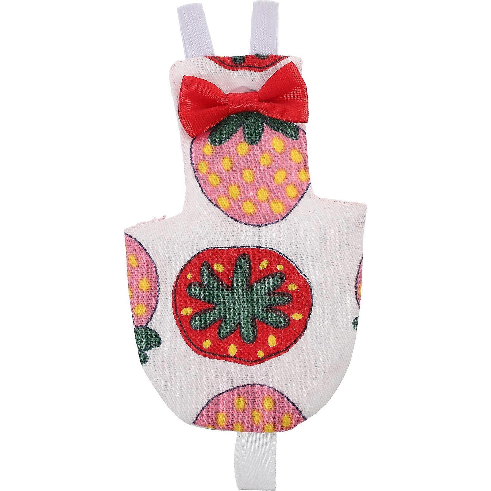 Parrot Diapers XS Size Strawberry Design Bird Clothes For Pet Owners Red Cotton Reusable 1Pack