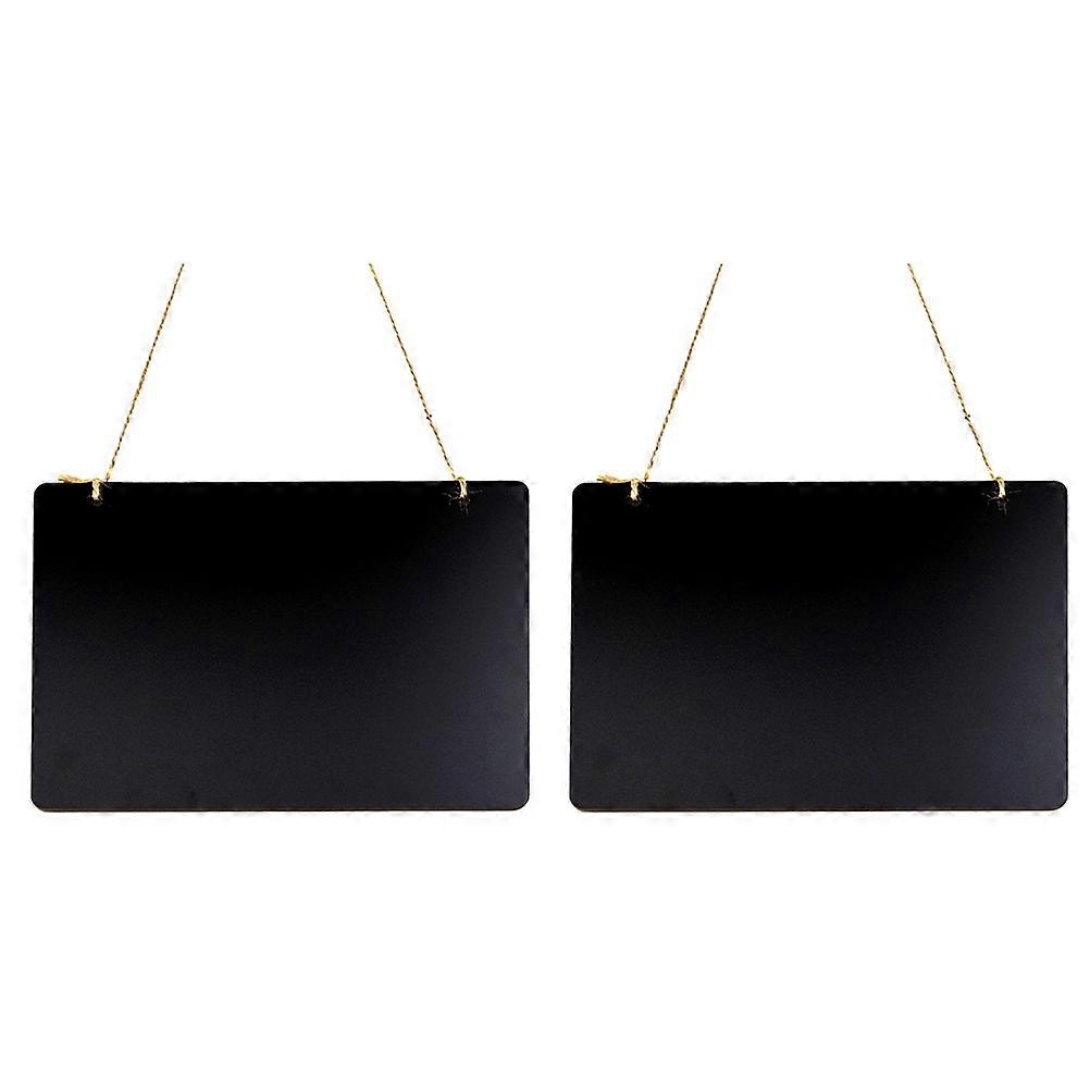DIY両面黒板看板家の装飾事務用品22.9x17cm 2パック