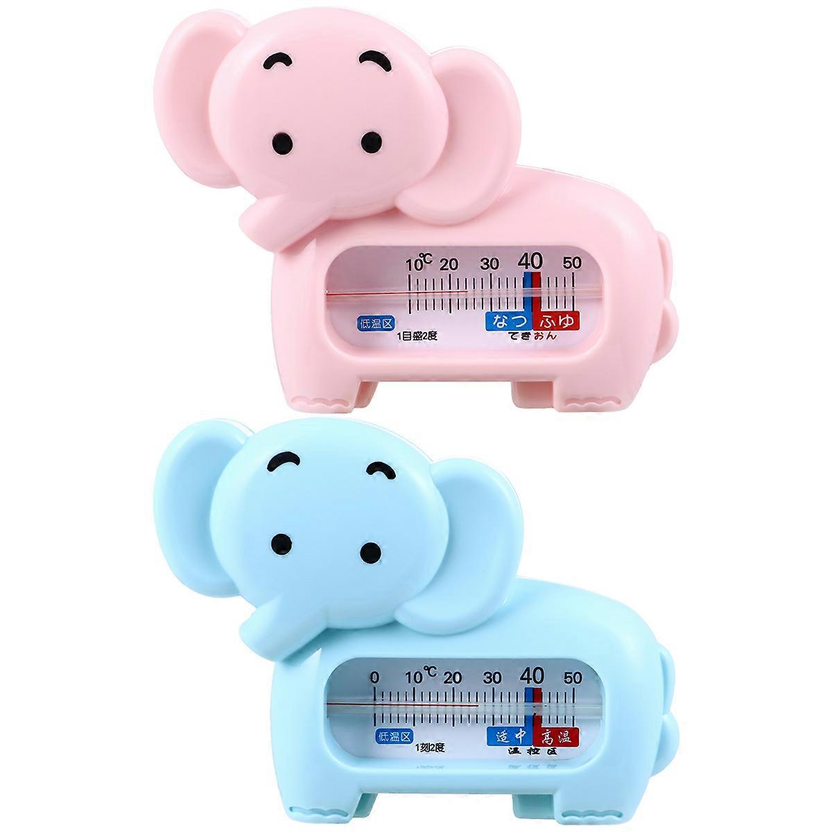 Bath Thermometers 2pcs with Accurate Scale Water Temperature Indicator Cartoon Style Tub Accessories for Nursery and Home Use