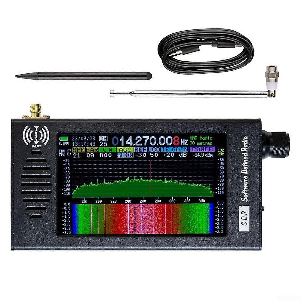 Portable Shortwave Radio Receiver for CW/AM/FMW/FM with 4.3inch Display, Rechargeable Radio for Easy Use Anywhere