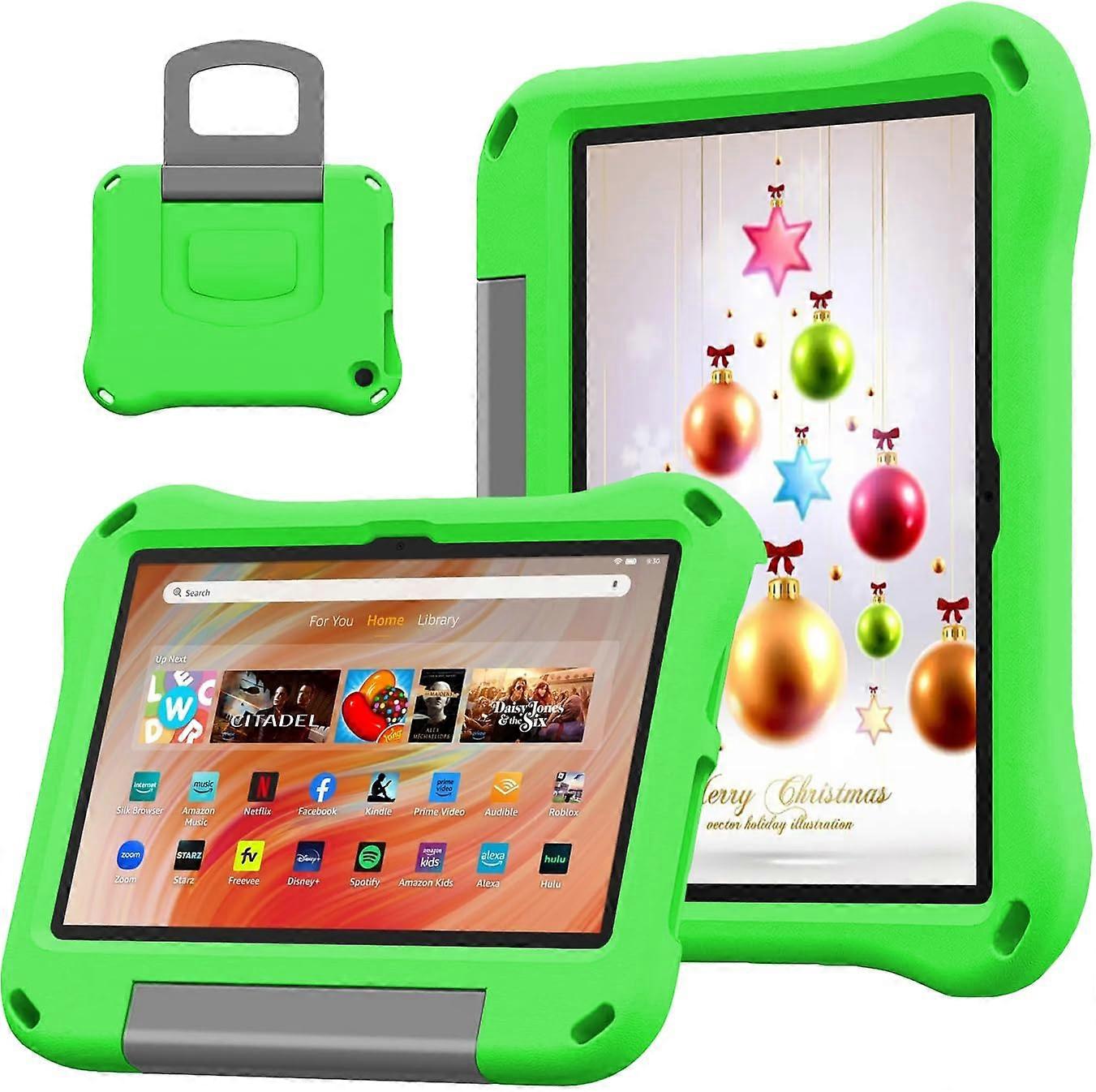 10inch Tablet Protective Case, lightweight, shockproof, with stand, kidfriendly (Not for iPad/Samsung). Green  M