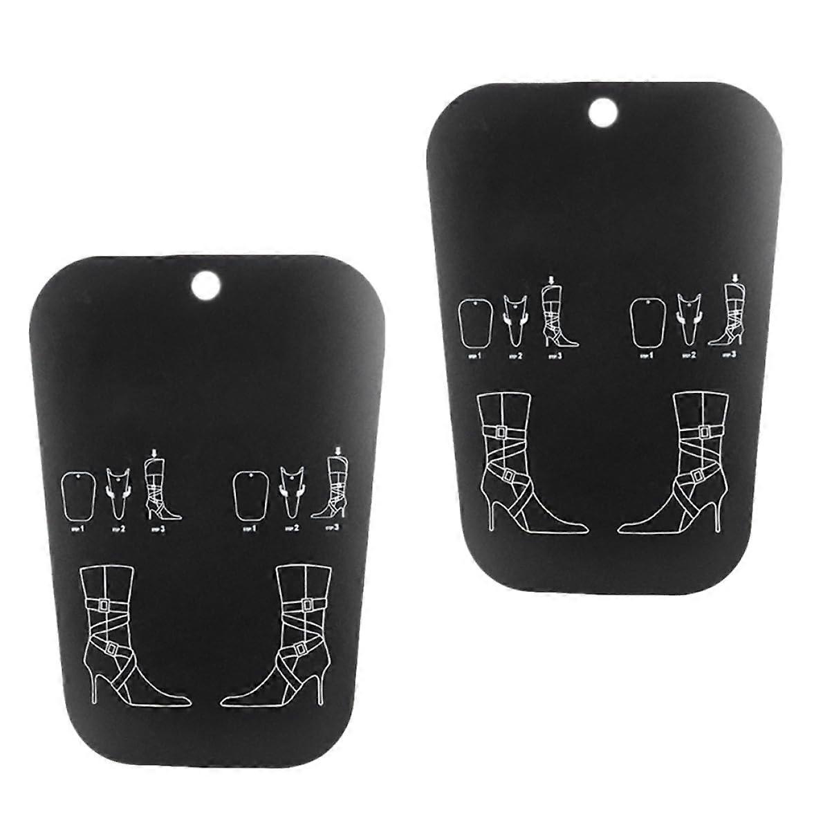 Boot Support Pads, Shoe Shaper, Boot Stand, Boot Stretcher, PVC Black Pack of 2