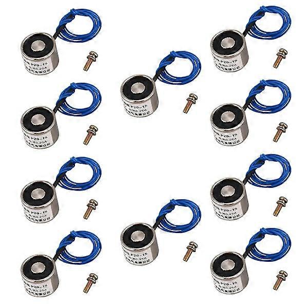 10x Sucker Electric Lifting Magnets Electromagnet 12vdc 2.5kg 5.5lb 20x15mm. Powerful magnets for various applications.
