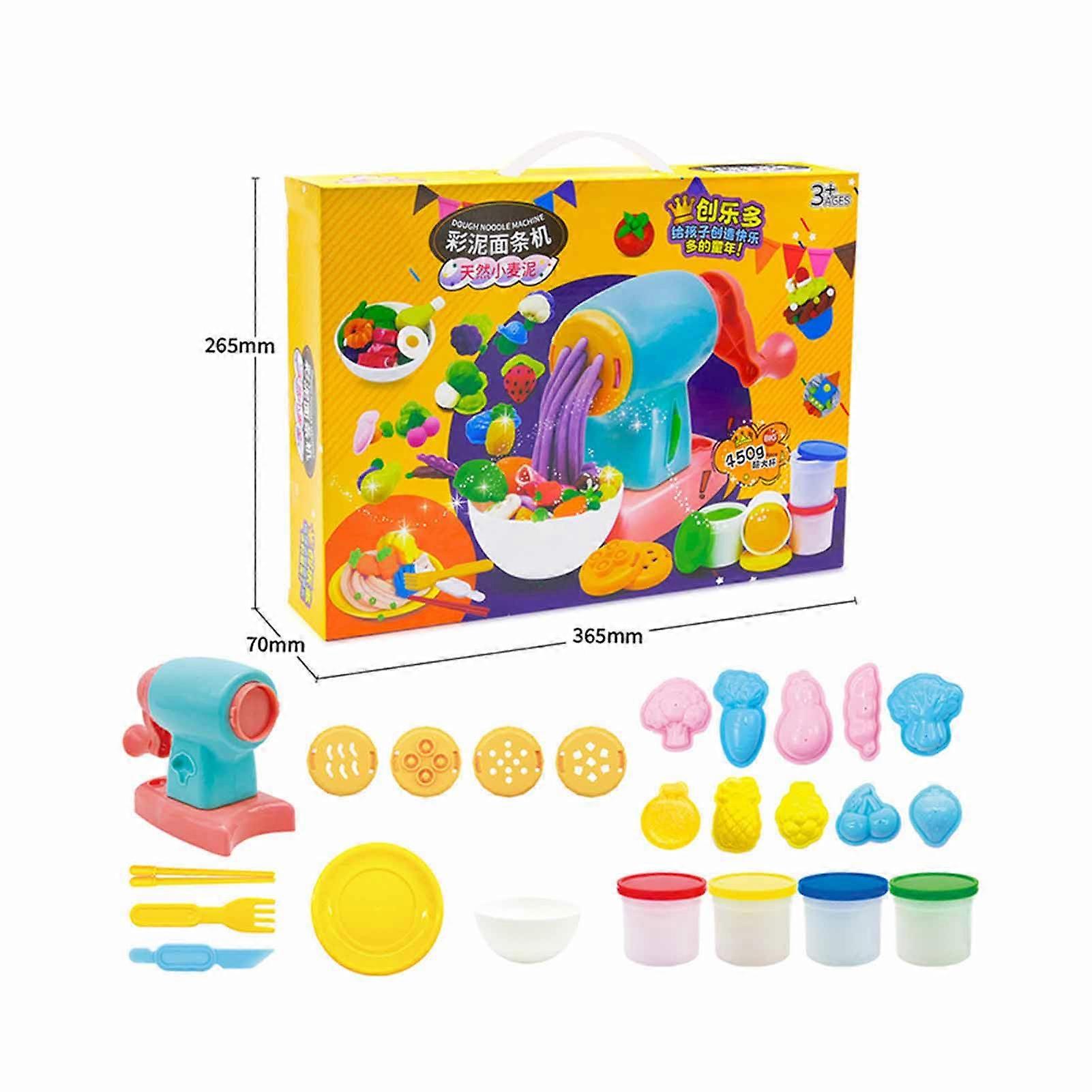 Play Dough Set Color Dough Toy Food Grade Non Toxic Play Clay Mold Set for Children Dough Noodle Machine Set