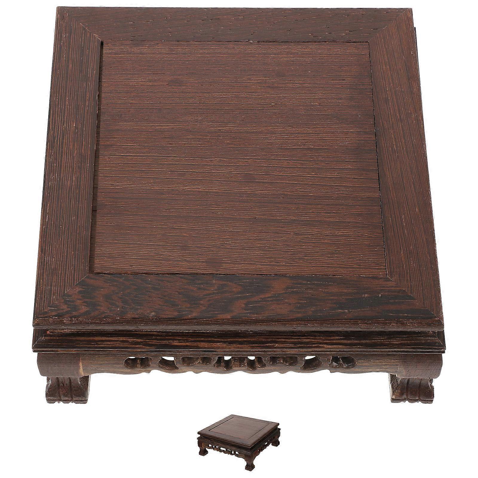Wooden Display Stand for Home Coffee Color Craft Pedestal Sturdy and .87 x 4.72 x 15.75 Inches