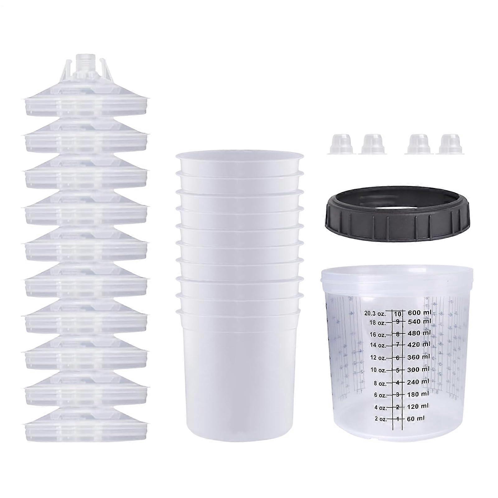 Color Cup Set – 10 Spray Cans with Transparent Scale, 600ml