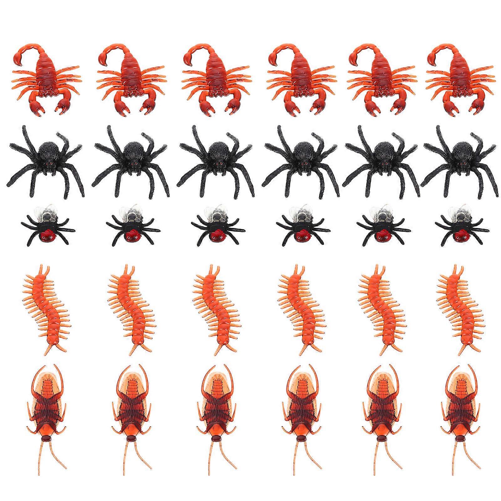 50pcs Simulated Centipede & Insect Prank – Lightweight Realistic Fake Bugs for Halloween Party Scary Trick Props and Funny Scare Games