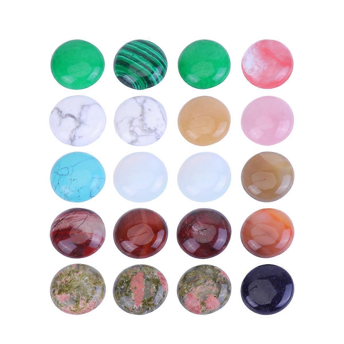 Beads For Jewellery Making 20Pcs Semicircle Time Paster Stickers DIY Jewelry Accessories Assorted Color Size 5 Jewelry Crafting