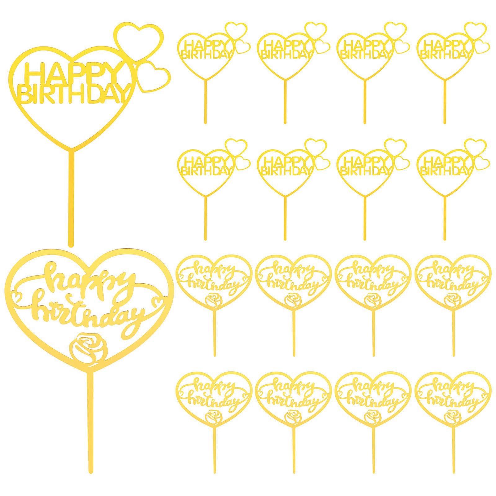 Valentine's Day Cupcake Toppers 40Pcs Heart Shape Decorations For Party Hosts And Bakers Photo Props And Creative Inserts