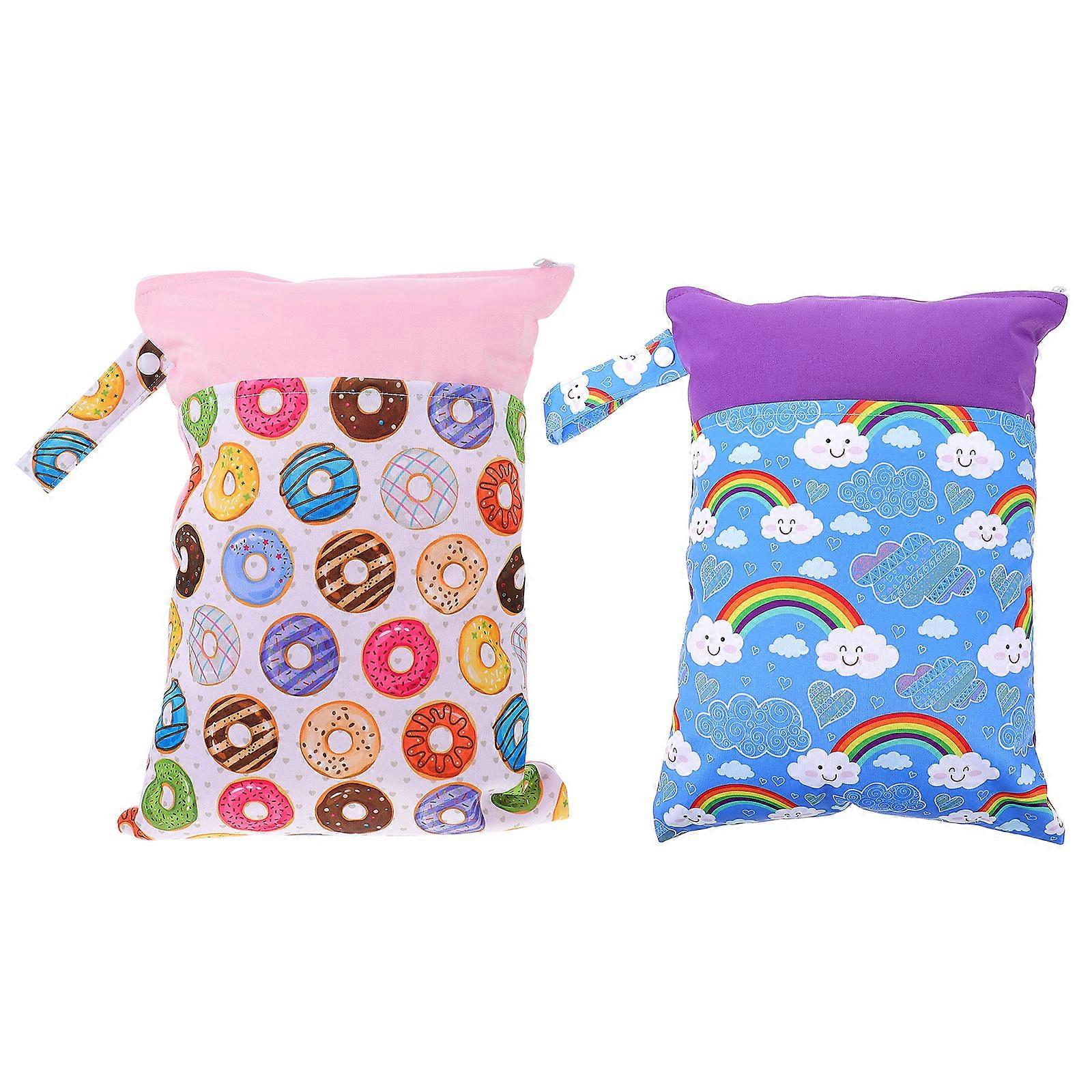 Waterproof Menstrual Pad Storage Pouch for Women Travel Office Rectangular Multi with 2Pcs