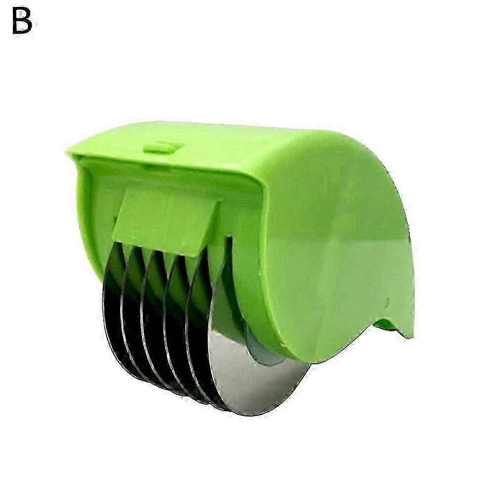 Cilantro Chopper Herb Roller with 6 Blade Manual Parsley Chopper PP Herb Cutter