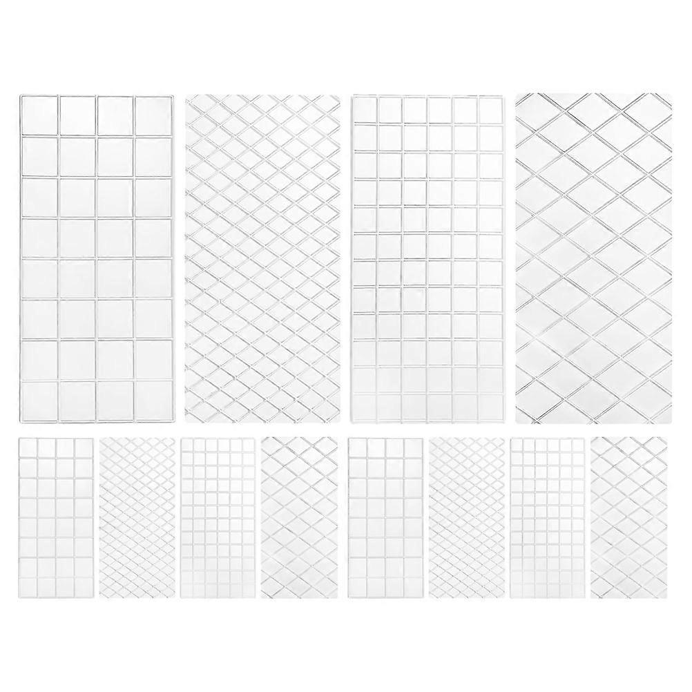 12pcs DIY Fondant Molds   Grid Texture Cake Decorating Tools for Baking Chocolate, Cookies & Pastry   Reusable & Easy to Clean