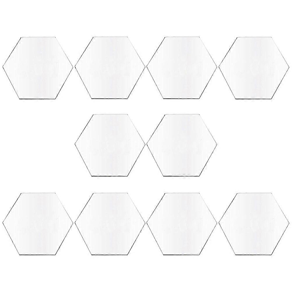 DIY Acrylic Cards with Durable Hexagonal Blanks for Creative Crafts and Gifts transparent