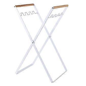 Garden Trash Bag Holder Outdoor Leaf Bag Support Stand with Wooden Handle High Stability Foldable Garbage Bag Holder Jikaix