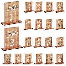 20pcs Wedding Table Numbers: Rustic Wooden Table Numbers With Stand Wedding Reception Decor For Party Banquet Restaurant Seating Arrangement