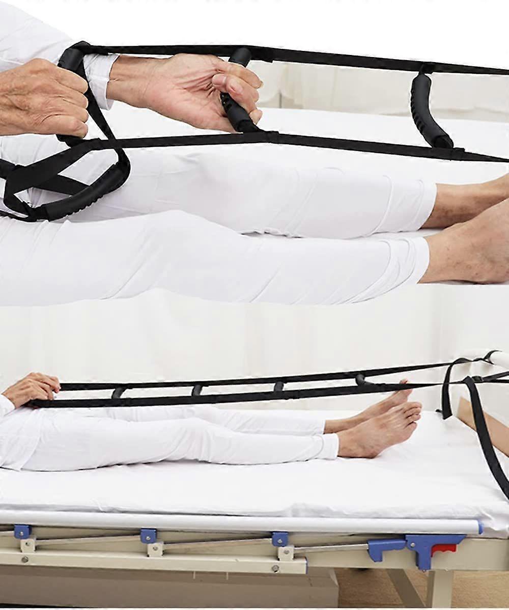 Bed Ladder Assist with Hard Handle, Adjustable Pull-Up Rope Sit-Up Helper (Five Handles)