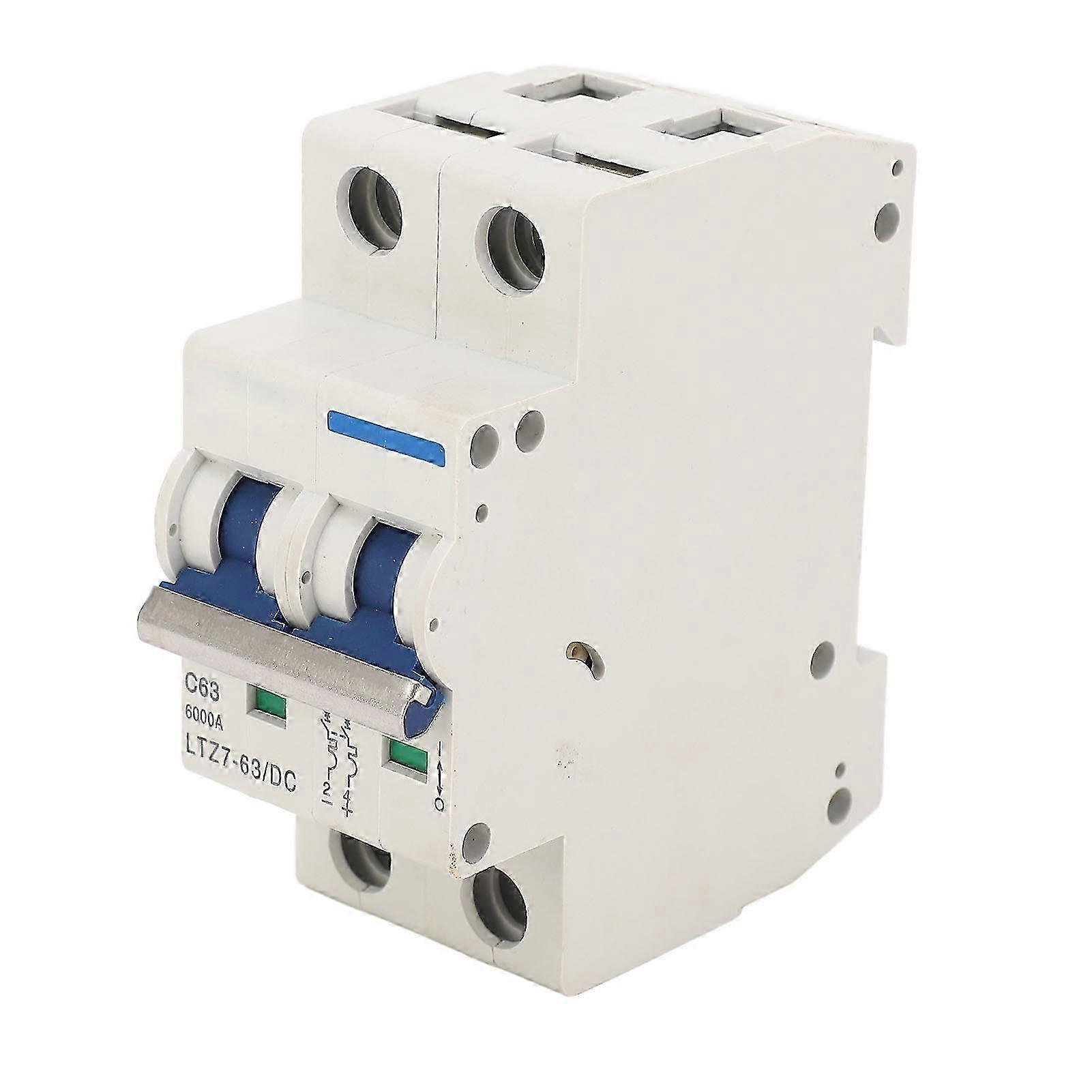 2025 2P Miniature Circuit Breaker Flame Retardant Short Circuit Protection Disconnect Switch for Solar PV System DC 1000V 63A