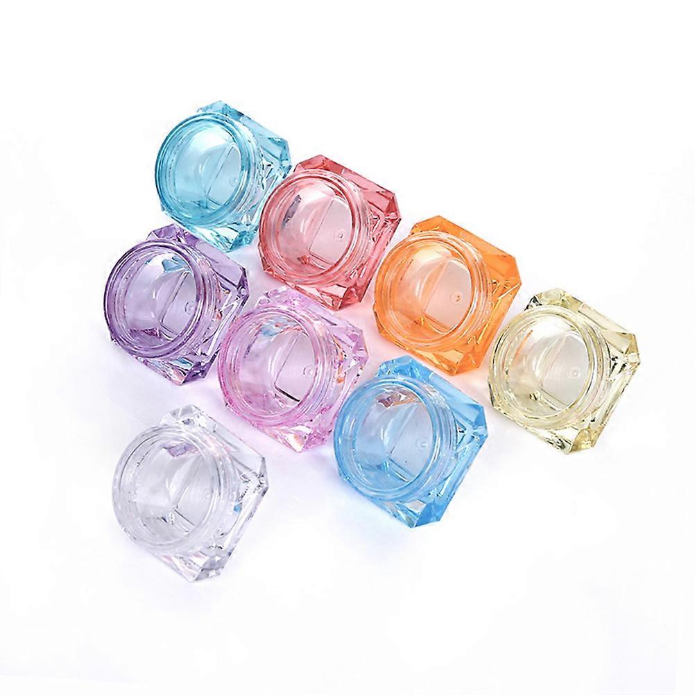 Diamond Shape Travel Bottles for Facial Cream Shampoo with Wide Mouth Easy to Carry and Refill 5g Assorted Color